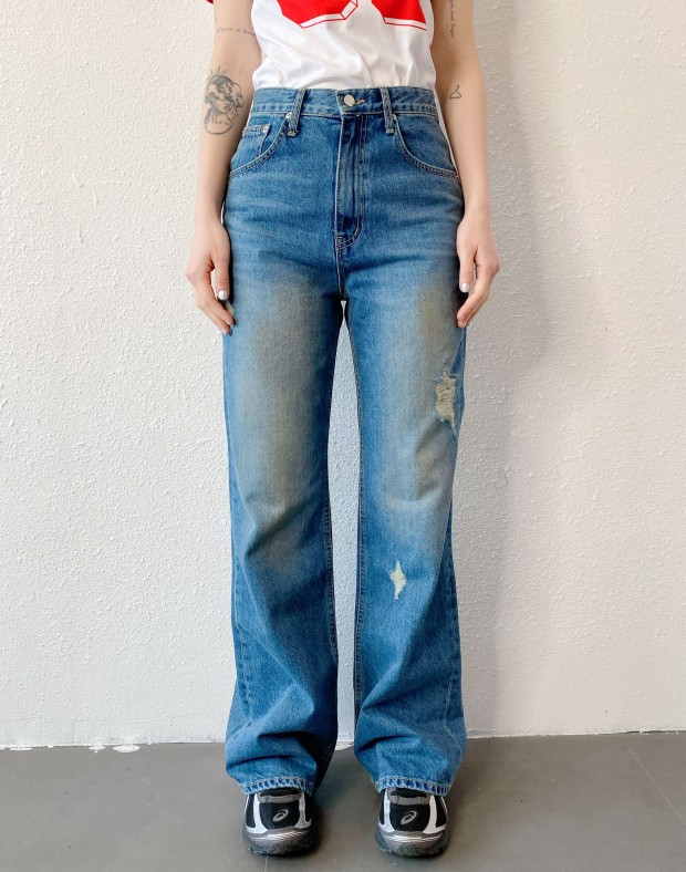 Washed Flares Jeans #250421